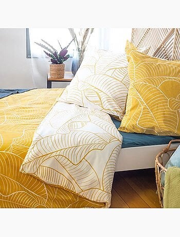 Parure de lit réversible coton bio - 3 pièces