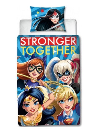 Parure de lit réversible Dc Comics - modèle Katana, Wonder Woman, Supergirl, Harley Quinn et Batgirl