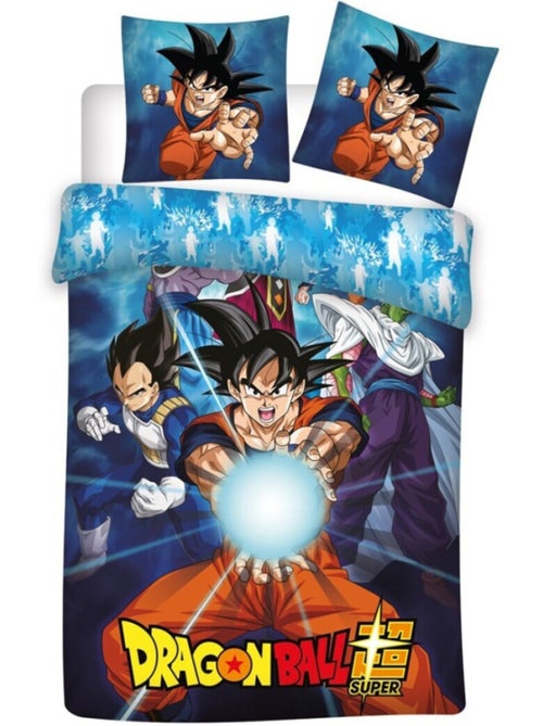 Parure de lit réversible Dragon Ball Z - Son Goku - -Kaméhaméha- - 140 cm x 200 cm - Kiabi