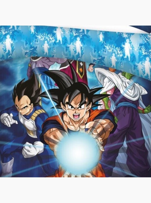 Parure de lit réversible Dragon Ball Z - Son Goku - -Kaméhaméha- - 140 cm x 200 cm - Kiabi