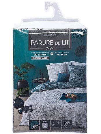 Parure de lit réversible en coton JUNGLE