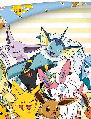 Parure de lit réversible et Taie D'oreiller - Pokemon - 140 cm x 200 cm
