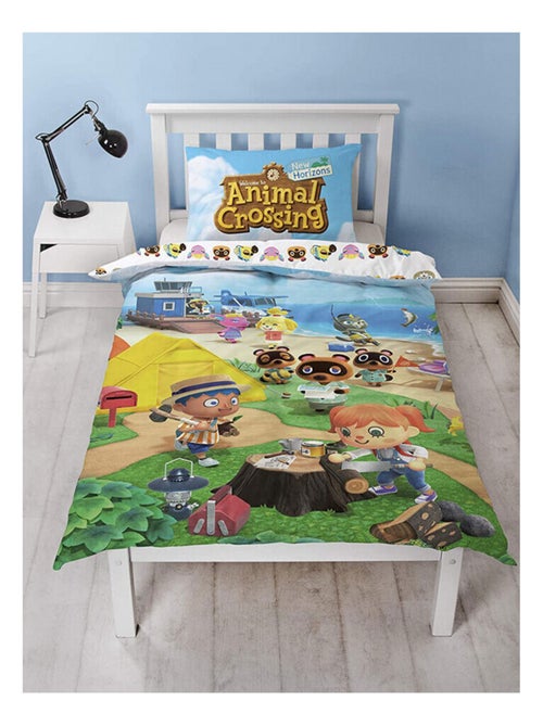 Parure de lit réversible et Taie D'oreiller Animal Crossing - 135 cm x 200 cm - Kiabi