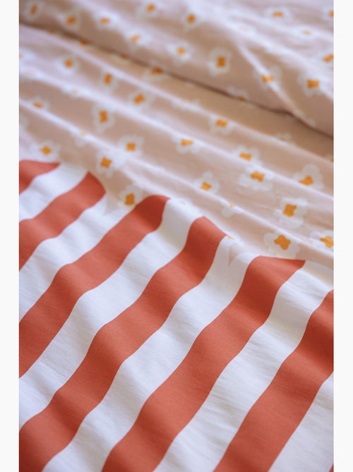 Parure de lit réversible fresh popcorn 100% coton 57 fils - Kiabi Parure de lit réversible fresh popcorn 100% coton 57 fils - Kiabi
