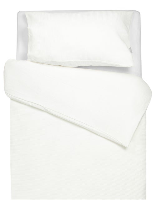 Parure de lit réversible gaze de coton & nid d'abeille SEVIRA KIDS - Kiabi