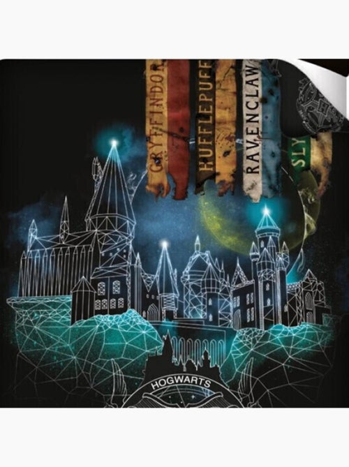 Parure de lit réversible Harry Potter Poudlard - 140 cm x 200 cm - Kiabi
