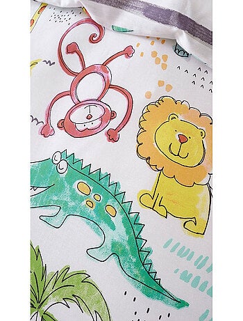 Parure de lit réversible Jungle rayé - 138 x 200 cm