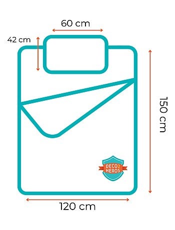 Parure de lit réversible Jungle rayé- 120 x 150 cm