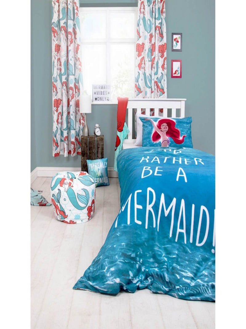 Parure de lit réversible La petite sirène - modèle Ariel je préfère être une sirène Multicolore - Kiabi