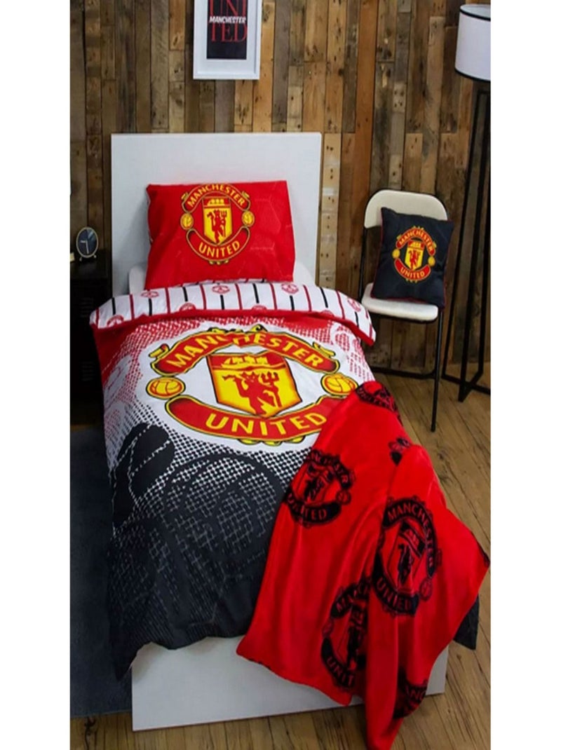 Parure de lit réversible Manchester United FC Logo -135 x 200 cm Multicolore - Kiabi