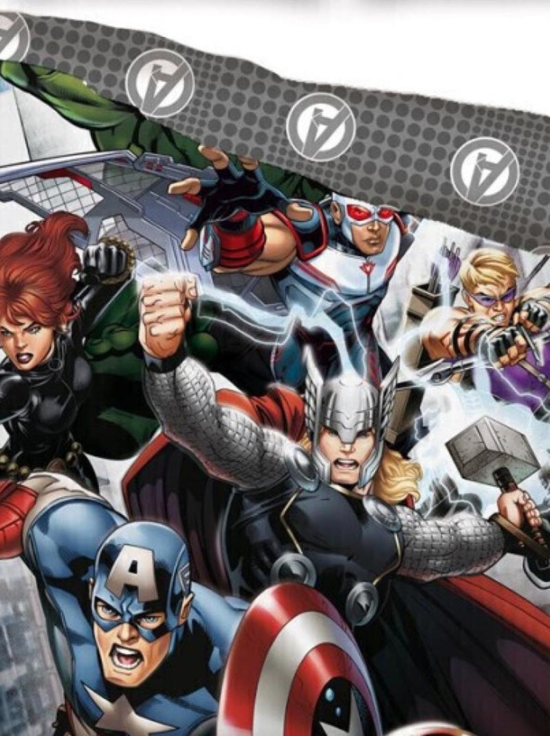 Parure de lit réversible Marvel Avengers - 140 cm x 200 cm Gris - Kiabi