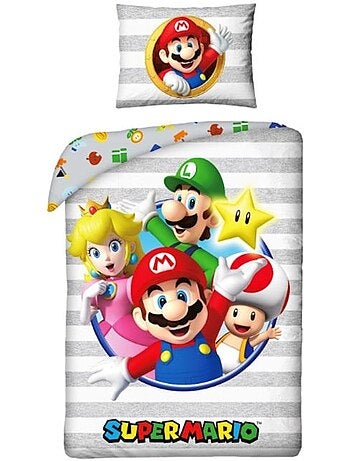 Parure de lit réversible microfibre 140x200 - SUPER MARIO