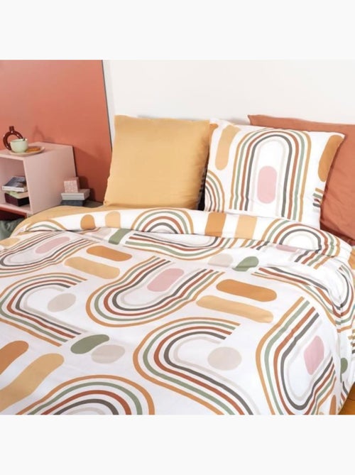 Parure de lit réversible microfibre scandinave - 3 pièces - Kiabi Parure de lit réversible microfibre scandinave - 3 pièces - Kiabi