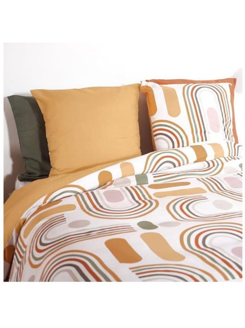 Parure de lit réversible microfibre scandinave - 3 pièces - Kiabi Parure de lit réversible microfibre scandinave - 3 pièces - Kiabi