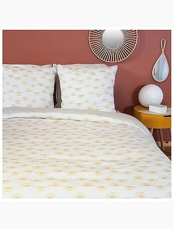 Parure de lit réversible microfibre scandinave - 3 pièces