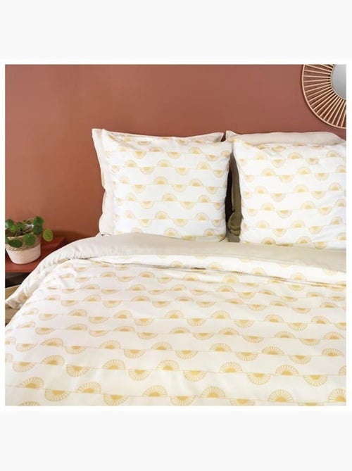 Parure de lit réversible microfibre scandinave - 3 pièces - Kiabi Parure de lit réversible microfibre scandinave - 3 pièces - Kiabi
