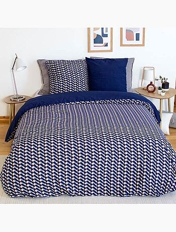 Parure de lit réversible microfibre scandinave - 3 pièces
