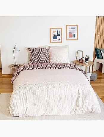 Parure de lit réversible microfibre scandinave - 3 pièces