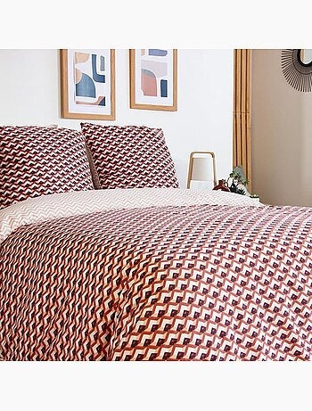 Parure de lit réversible microfibre scandinave - 3 pièces