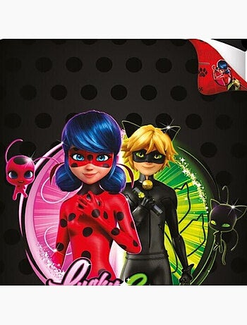 Parure de lit réversible Miraculous - Ladybug Lucky and Charming - 140 cm x 200 cm