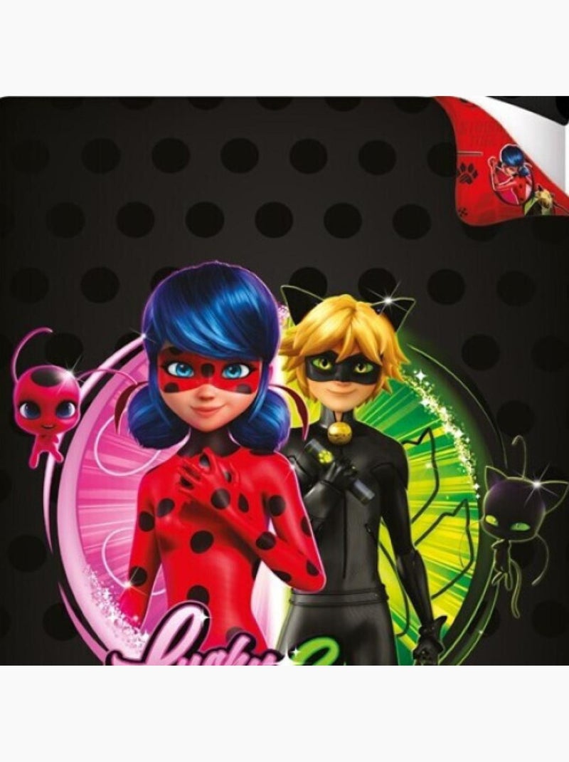 Parure de lit réversible Miraculous - Ladybug Lucky and Charming - 140 cm x 200 cm Multicolore - Kiabi
