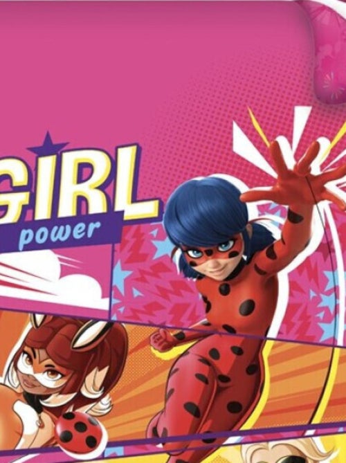 Parure de lit réversible Miraculous Ladybug - -Girl Power- - Rose - 140 cm x 200 cm - Kiabi