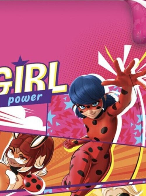 Parure de lit réversible Miraculous Ladybug - -Girl Power- - Rouge - 140 cm x 200 cm - Kiabi
