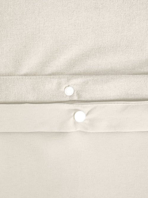 Parure de lit réversible motif chevron 2 places crème Espiga - Kiabi