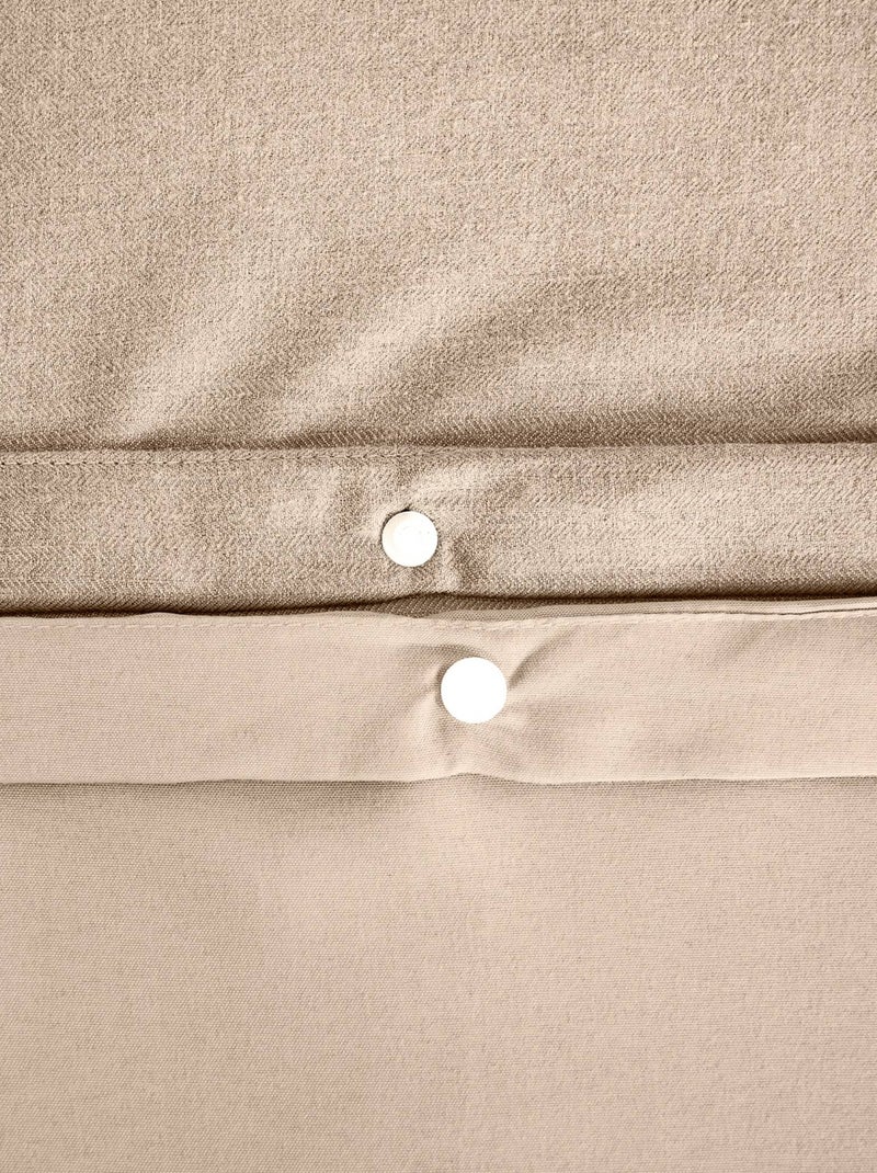 Parure de lit réversible motif chevron 2 places greige Espiga Gris Beige - Kiabi