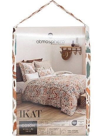 Parure de lit réversible motifs ikat IKAT