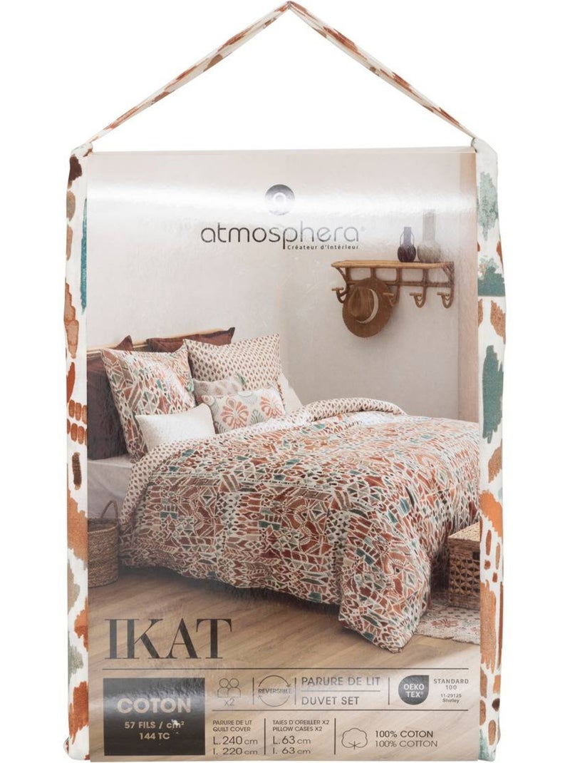 Parure de lit réversible motifs ikat IKAT Multicolore - Kiabi