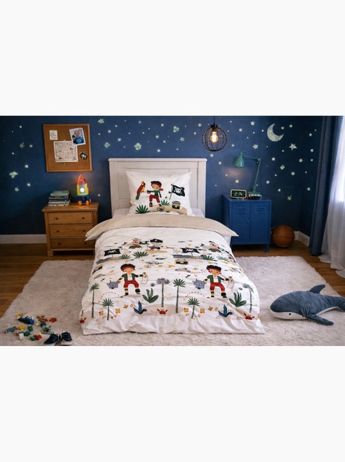 Parure de lit réversible motifs pirate 140x200cm - 140x200 / multicolore - Kiabi Parure de lit réversible motifs pirate 140x200cm - 140x200 / multicolore - Kiabi