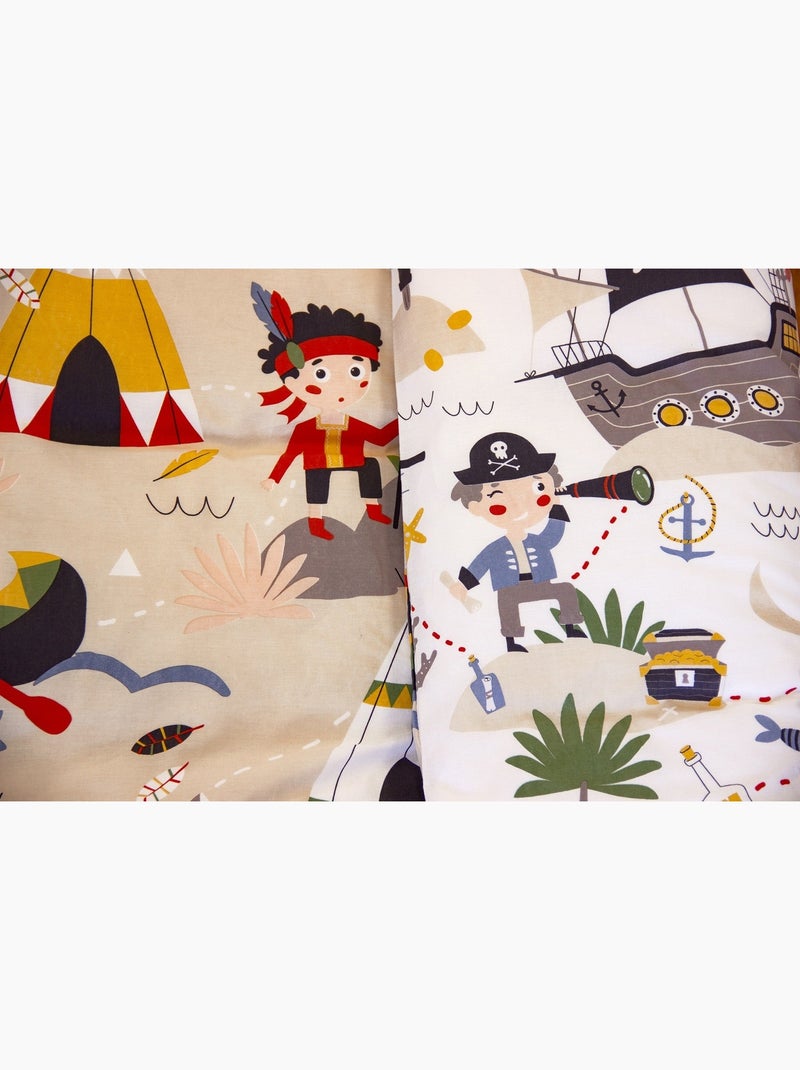 Parure de lit réversible motifs pirate 140x200cm - 140x200 / multicolore Multicolore - Kiabi