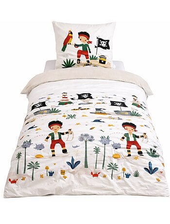 Parure de lit Réversible motifs Pirate 140x200cm