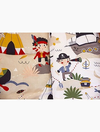Parure de lit Réversible motifs Pirate 140x200cm