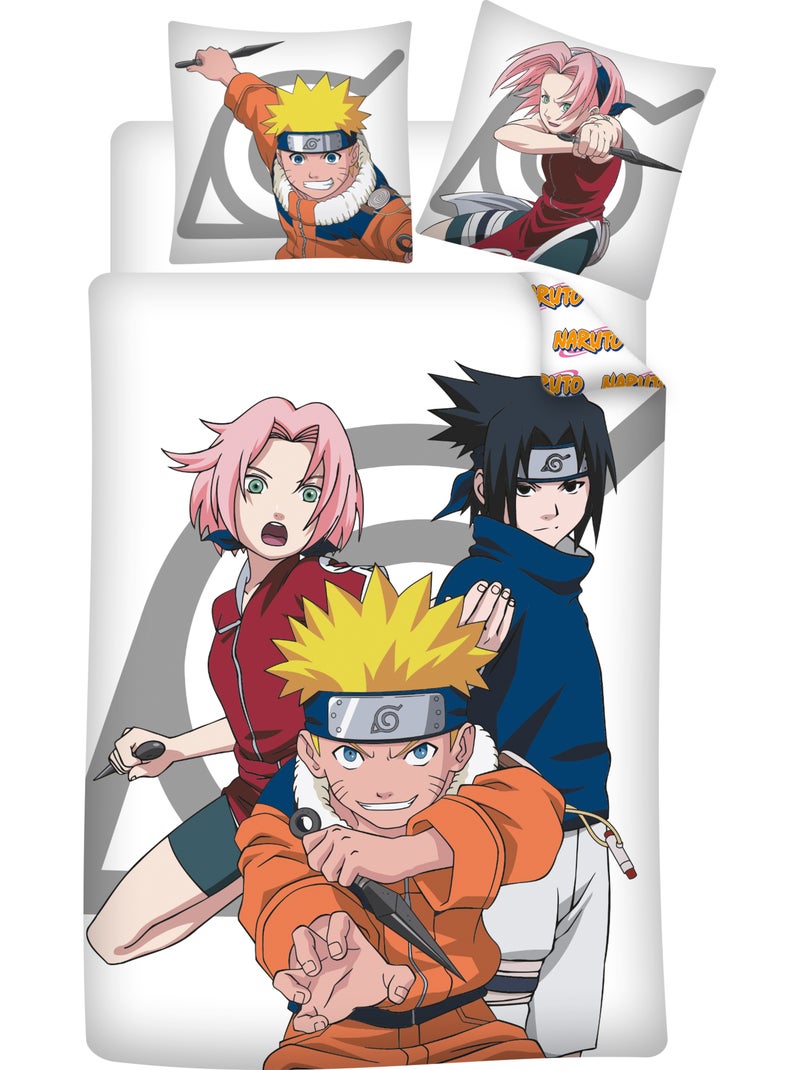 Parure de lit réversible Naruto Beige/Blanc - Kiabi