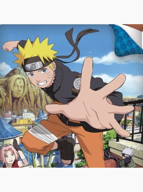 Parure de lit réversible Naruto, Sasuke et Sakura - Multicolors - 140 cm x 200 cm - Kiabi