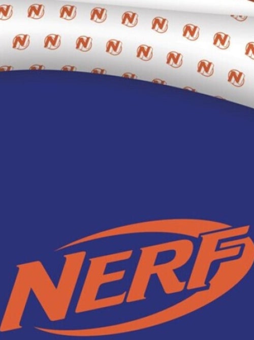 Parure de lit réversible Nerf - Orange et Bleue - 140 cm x 200 cm - Kiabi
