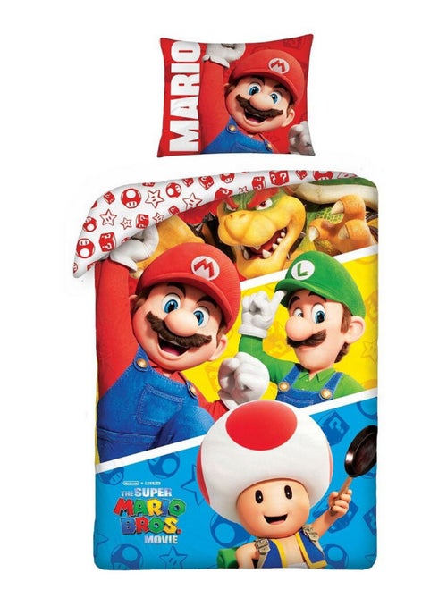 Parure de lit réversible Nintendo Super Mario Bross- 140 x 200 cm - Kiabi