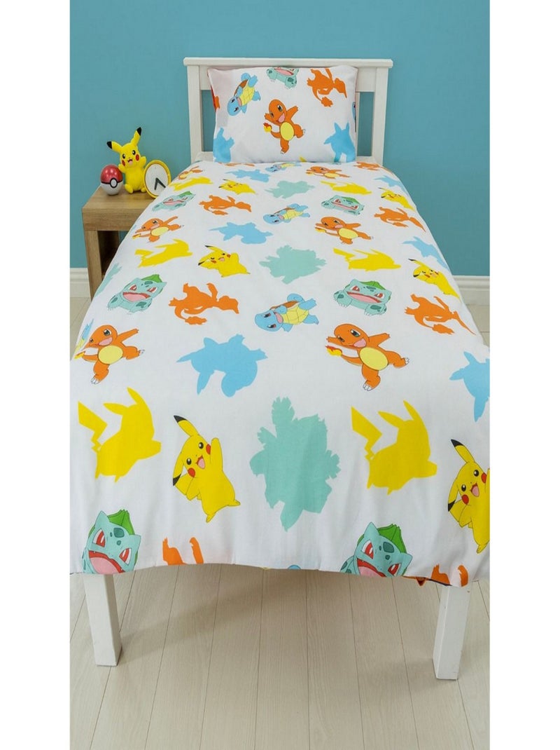 Parure de lit réversible Pokemon - Pret au Combat- 135 x 200 cm Multicolore - Kiabi