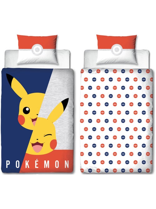 Parure de lit réversible 'Pokémon' Pikachu imprimé – Pokémon - Kiabi