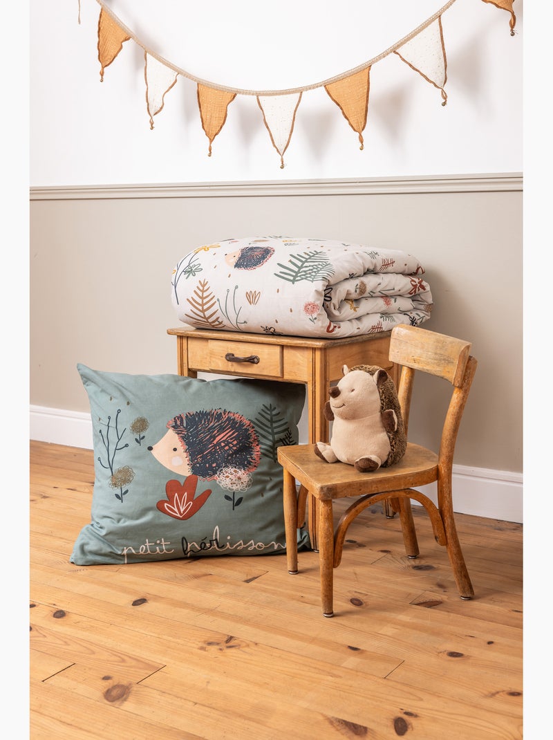 Parure de lit réversible polisson 100% coton 57 fils Beige - Kiabi