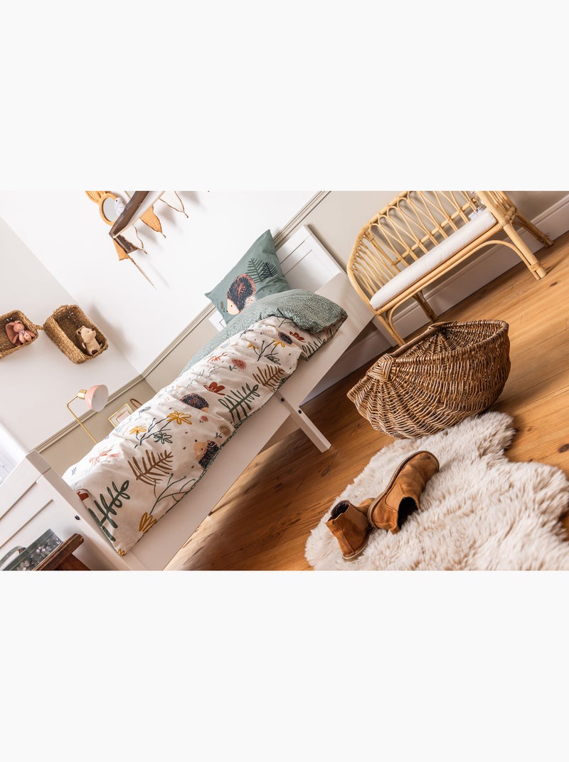 Parure de lit réversible polisson 100% coton 57 fils Beige - Kiabi