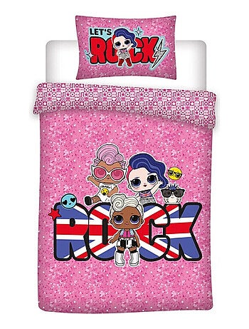 Parure de lit réversible Poupées LOL Surprise - -Let's Rock- - 140 cm x 200 cm