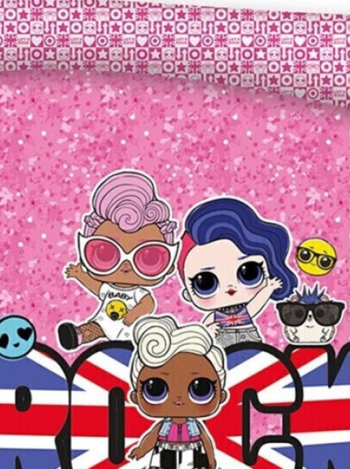 Parure de lit réversible Poupées LOL Surprise - -Let's Rock- - 140 cm x 200 cm - Kiabi