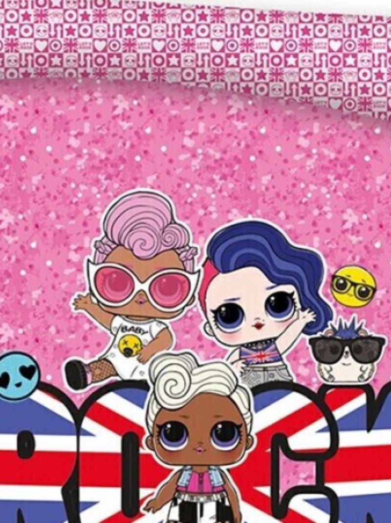 Parure de lit réversible Poupées LOL Surprise - -Let's Rock- - 140 cm x 200 cm Multicolore - Kiabi