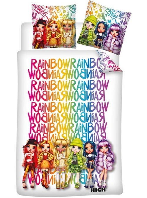 Parure de lit réversible Rainbow High - 140 cm x 200 cm - Kiabi Parure de lit réversible Rainbow High - 140 cm x 200 cm - Kiabi