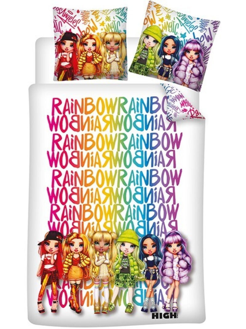 Parure de lit réversible Rainbow High - 140 cm x 200 cm Multicolore - Kiabi