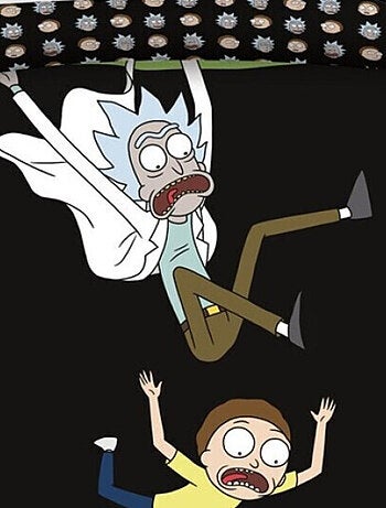 Parure de lit réversible Rick et Morty - 140 cm x 200 cm