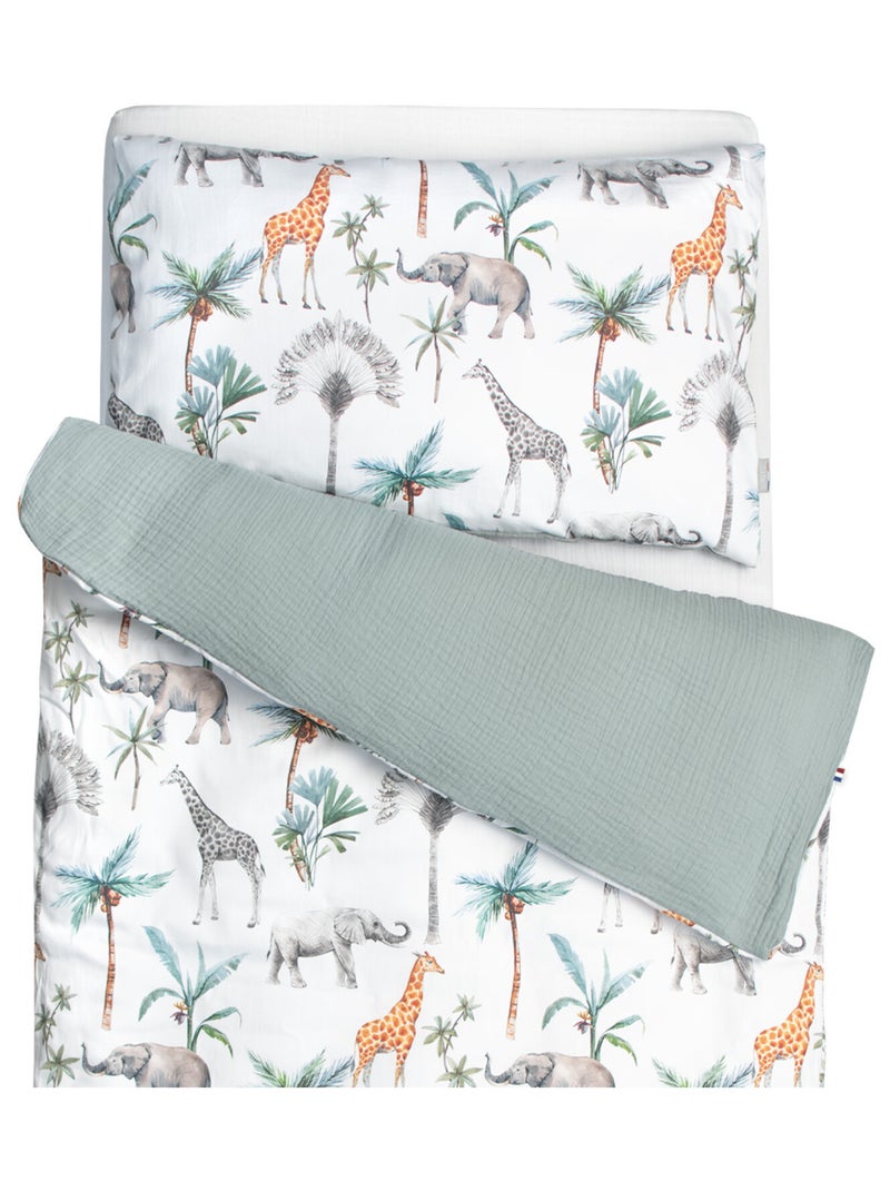 Parure de lit réversible, Safari SEVIRA KIDS Vert - Kiabi